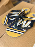 Milwaukee Brewers MLB Team Logo Flip Flops Unisex See Size Chart