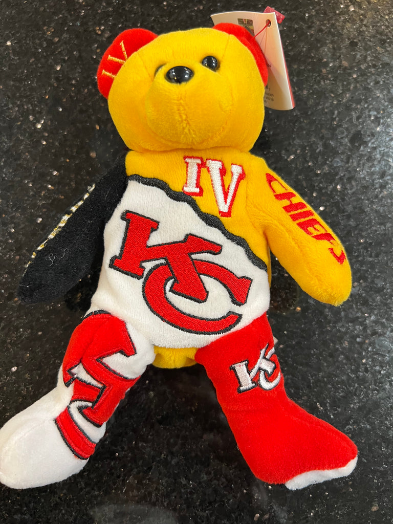 Kansas City Chiefs NFL Super Bowl 4 rare limited edition collectors bear made by forever collectibles