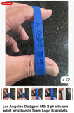 Los Angeles Dodgers Mlb 3 pk silicone adult wristbands Dodger Blue