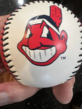 Cleveland Indians Baseball Clock In Case Made By Rawlings