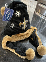New Orleans Saints NFL plush snowflake dangle holiday santa hat foco adult.

New with tags .