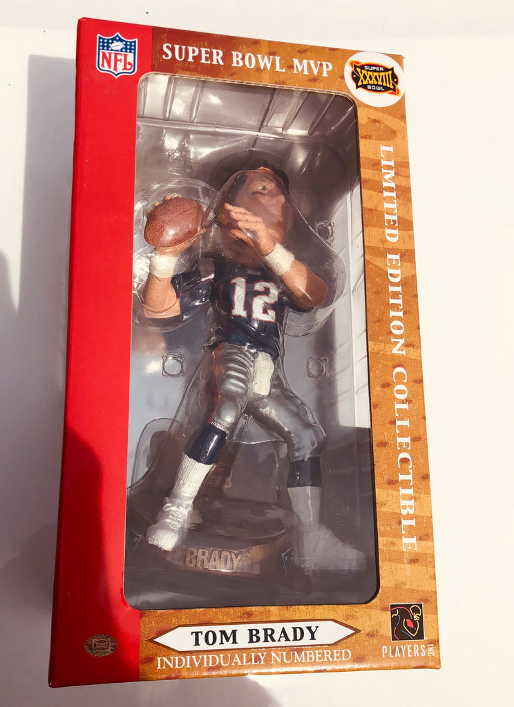 New England Patriots Super Bowl 38 MVP mint limited edition 10 inch bobblehead