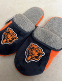 Chicago Bears plush mens size team logo Serpa slippers