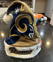 Los Angeles Rams plush team logo adult size santa hat.

New with tags