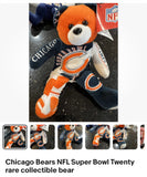 Chicago Bears  NFL Super Bowl Twenty-two (22) rare collectible bear.