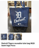 Detroit Tigers reusable tote bag MLB team logo Foco.

Grocery size Bag