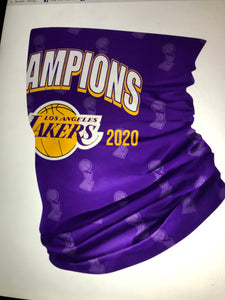 Los Angeles Lakers 2020 NBA Champions Neck Gaiter Scarf/Face Mask by Forever Collectibles is a stylish and versatile accessory for basketball fans