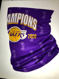 Los Angeles Lakers 2020 NBA Champions Neck Gaiter Scarf/Face Mask by Forever Collectibles is a stylish and versatile accessory for basketball fans