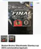 Boston Bruins/ Blackhawks Stanley cup 2013 commerative lapel pin.