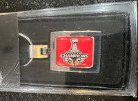 Chicago Blackhawks 2013 Stanley Cup champion domed metal keyring keychain.