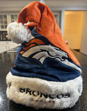 Denver Broncos NFL team logo plush adult size holiday Santa hat