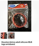 Houston Astros adult silicone MLB logo wristband.

New in original package.