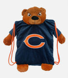 Forever Collectibles Chicago Bears Plush Mascot Backpack Pal Drawstring Bag