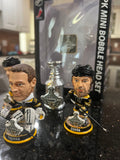 The Boston Bruins 2001 Stanley Cup Champions Mini Bobblehead Set is a collectible item featuring the team members Chara and Thomas and Lucic