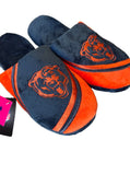 Chicago Bears Team Logo Top Quality Comfortable Men's Size Slippers by FOCO
