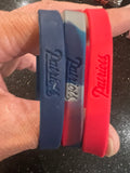 New England Patriots Adult Mylar NFL Team Logo + Color 3pk Wristbands Bracelet by Forever Collectibles