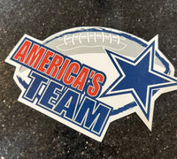 Dallas Cowboys Nfl large football car magnet thematic. Americas team 8X6 magnet made by foco
New