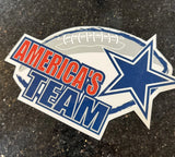 Dallas Cowboys Nfl large football car magnet thematic. Americas team 8X6 magnet made by foco
New