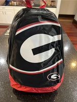 Georgia Bulldogs team logo 2 compartment backpack.

100 % polyester.