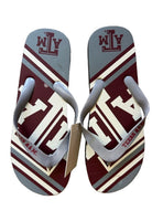 Texas A&M NCAA Team Logo Unisex Flip Flops Sandals by Forever Collectibles see size chart in photos