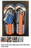 Denver Broncos Big logo mens flip flops size small NFL