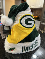 Green Bay Packers Adult plush NFL big logo holiday Santa hat