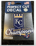 Kansas City Royals 2015 World Series Champions 4x4 die cut decal wincraft.