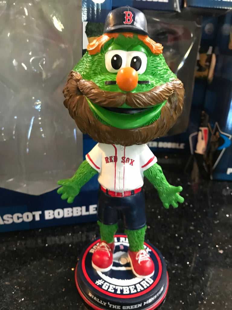 Wally the mascot of the Boston Red Sox 2013 World Series bobblehead, manufactured by Forever Collectibles.