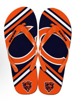 Chicago Bears NFL team logo mens size large flip flops sandals size 9-10 .