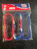 Forever Collectibles New York Giants Adult Mylar NFL Team Logo + Color 3pk Wristbands Bracelet