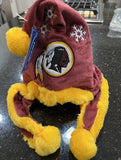 Washington Redskins team logo retro holiday snowflake holiday santa hat adult.