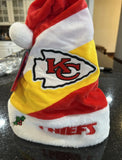 Kansas City Chiefs NFL team logo plush adult holiday Santa hat foco