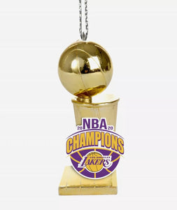 Los Angeles Lakers 2020 NBA Championship trophy xmas ornament