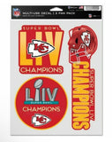 Super Bowl Champions / Super Bowl Multi Use decal - 3 Fan Pack 5.5" x 7.75"
