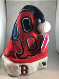 Boston Red Sox MLB Big Logo adult festive Santa holiday hat