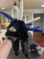 Baltimore Ravens NFL team logo spiked plush helmet hat