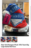 New York Rangers plush NHL team logo adult Santa hat by Forever Collectibles