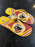 Washington Redskins retro NFL logo unisex size XL flip flop sandals Foco see size chart in pictures