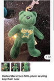 Dallas Stars adorable Foco NHL plush keyring keychain bear.