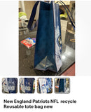 New England Patriots NFL reusable recycle tote bag new