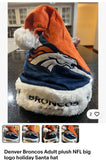 Denver Broncos NFL team logo plush adult size holiday Santa hat