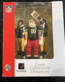 Pittsburgh Steelers rare team players and Santa xmas ornament with Big Ben and Ward