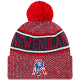 New England Patriots New Era 2018 NFL Sideline Cold Weather Reverse Sport Knit Hat – Red