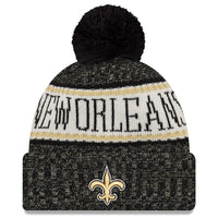 New Orleans Saints New Era 2018 NFL Sideline Cold Weather Official Sport Knit Hat – Black