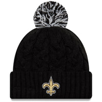 New Orleans Saints New Era Women's Cozy Cable Cuffed Knit Hat – Black