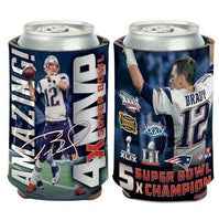 TOM BRADY NEW ENGLAND PATRIOTS 4 TIME SUPER BOWL MVP CAN COOZIE KOOZIE COOLER