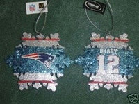 TOM BRADY NEW ENGLAND PATRIOTS SNOWFLAKE ORNAMENT