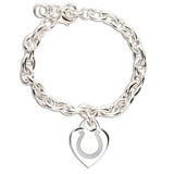 Indianapolis Colts NFL Ladies Silver Heart Charm Bracelet