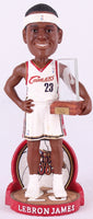 VERY RARE CLEVELAND CAVELIERS LEBRON JAMES #23 ROOKIE OF THE YEAR (ROY) BOBBLEHEAD bobble head WITH TROPHY (WHITE JERSEY) ITEM #ED