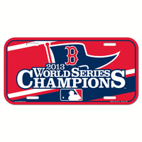 BOSTON RED SOX 2007 WORLD SERIES CHAMPIONS  WINCRAFT LICENSE PLATE